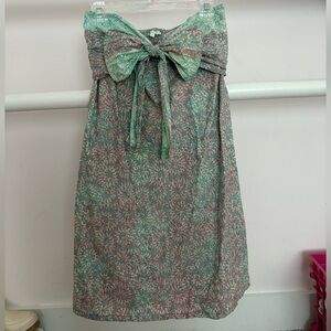 Floral Dress in Green and Pink